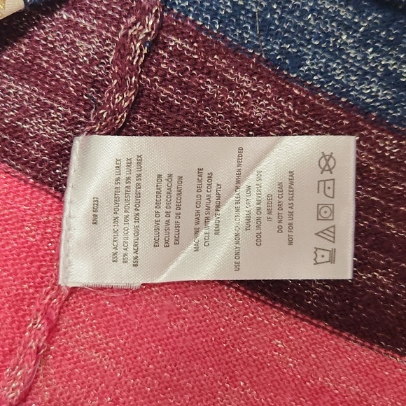 Lucky Brand Top Women's Size Large Pink and Navy - Picture 6 of 7